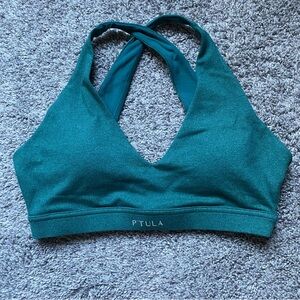 P’Tula Bare V bra. Color is sea green